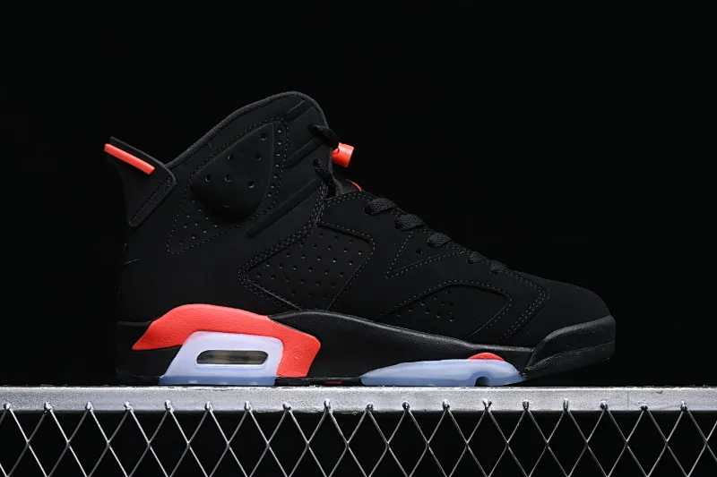 All categories Air Jordan Jordan series basketball shoes Air Jordan 6 F version Air Jordan 6 "Infrared" AJ6 Joe 6 black infrared 3M reflective basketball men's shoes 384664-060